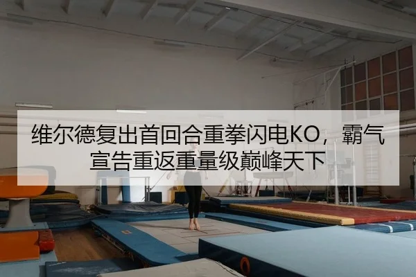 维尔德复出首回合重拳闪电KO，霸气宣告重返重量级巅峰天下